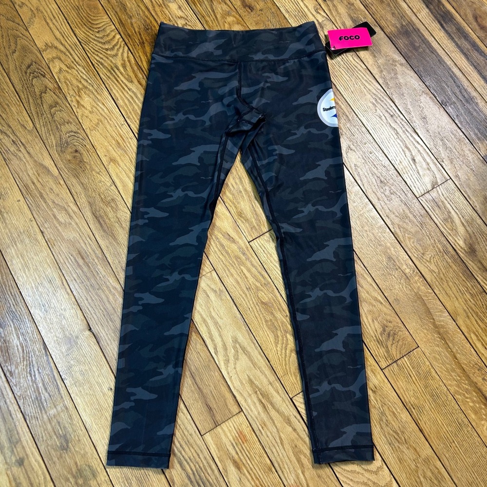 NEW‎ FOCO Pittsburgh Steelers Camo Leggings Womens Medium NFL Team Apparel
